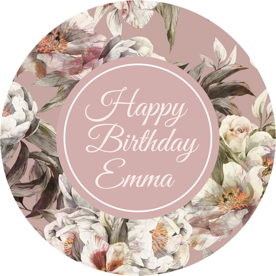 Cake Topper - Dusty Pink - Emma Dodi Cakes