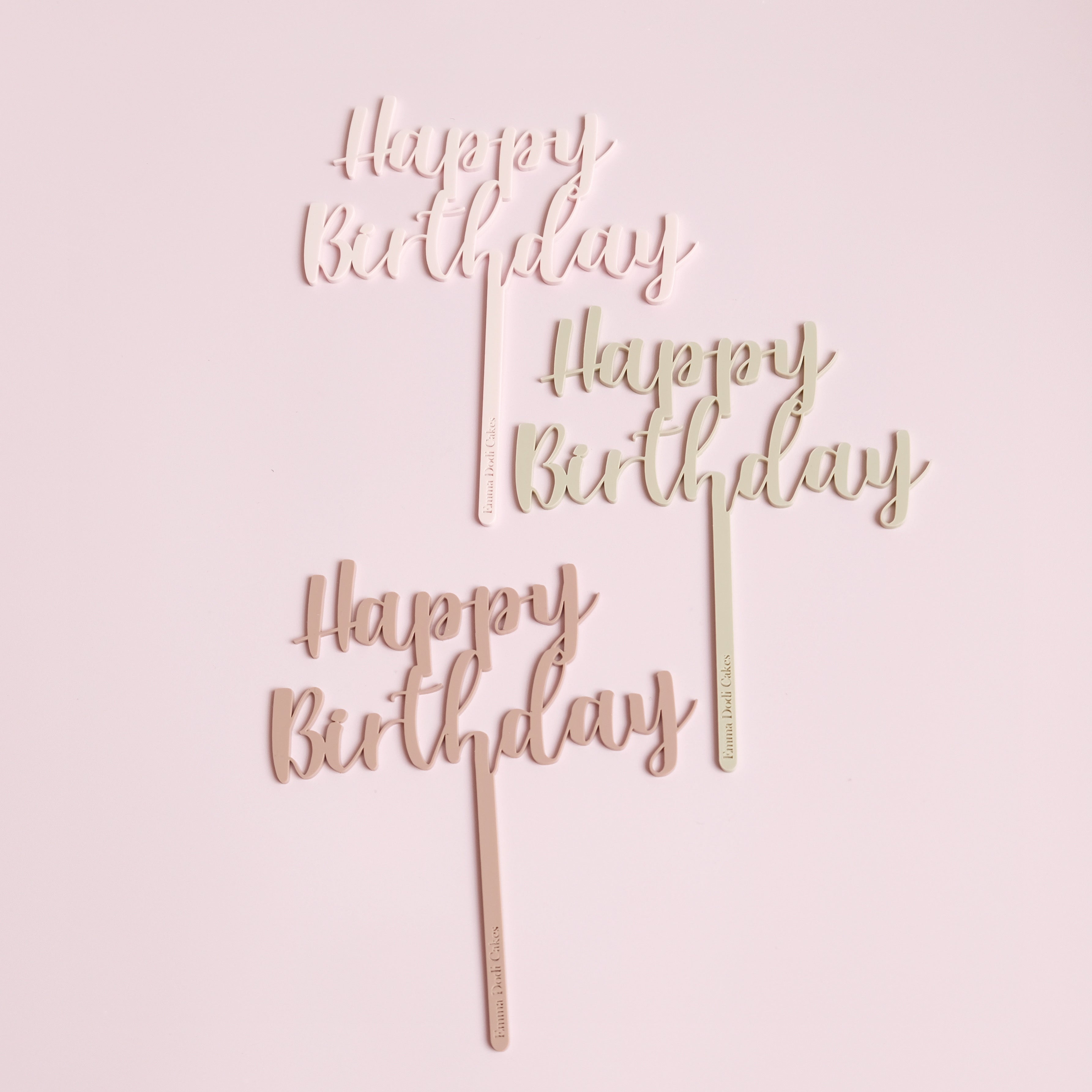 Happy Birthday Cake Topper - Emma Dodi Cakes