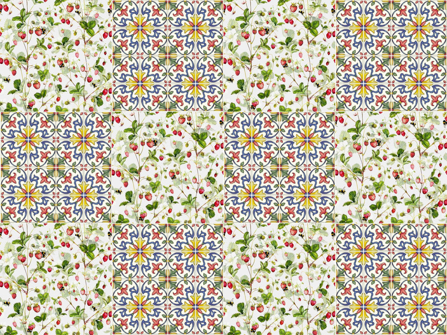 Strawberries Forever A4 Edible Print - Emma Dodi Cakes