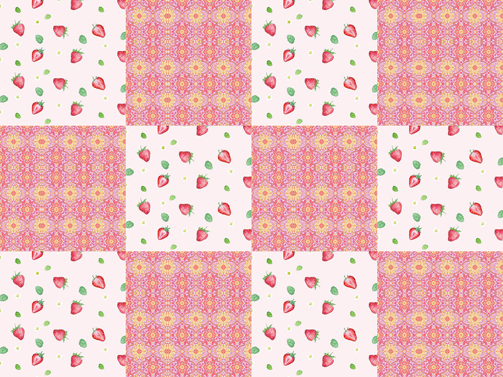 Strawberry Pink A4 Edible Print - Emma Dodi Cakes