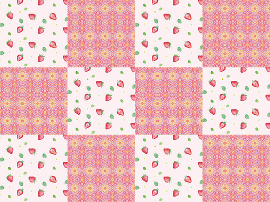 Strawberry Pink A4 Edible Print - Emma Dodi Cakes