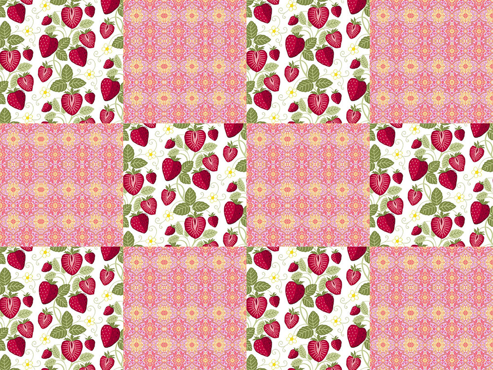 Strawberry Fever A4 Edible Print - Emma Dodi Cakes