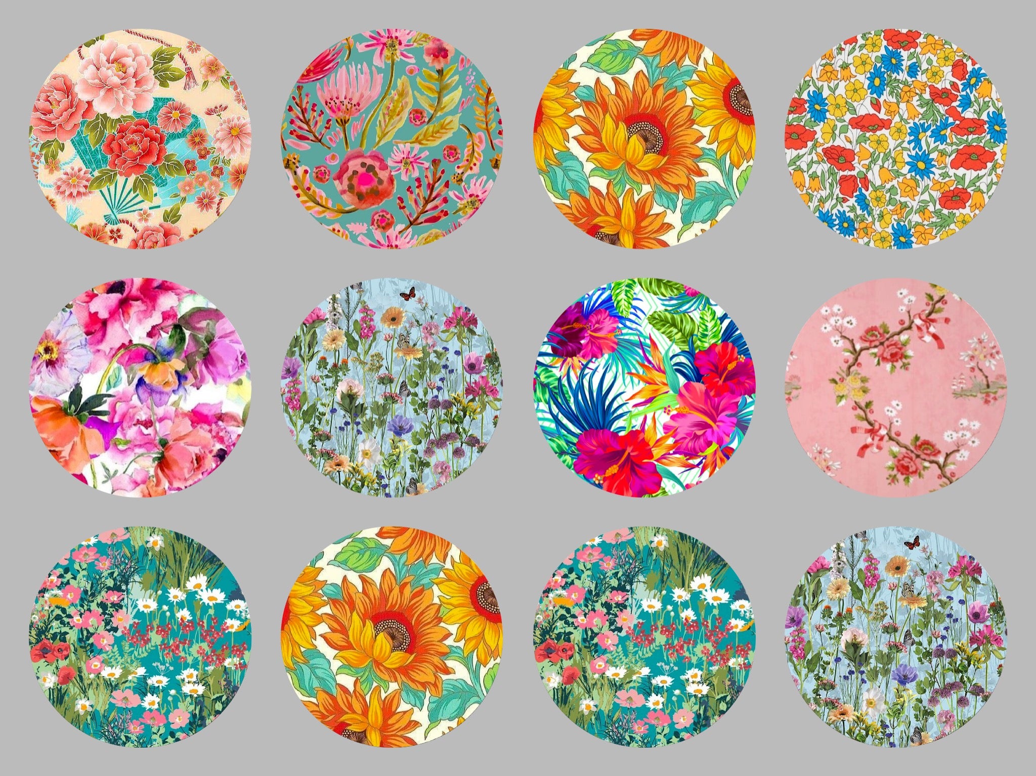 Summer Flowers Cookie/Cupcake Toppers - Emma Dodi Cakes